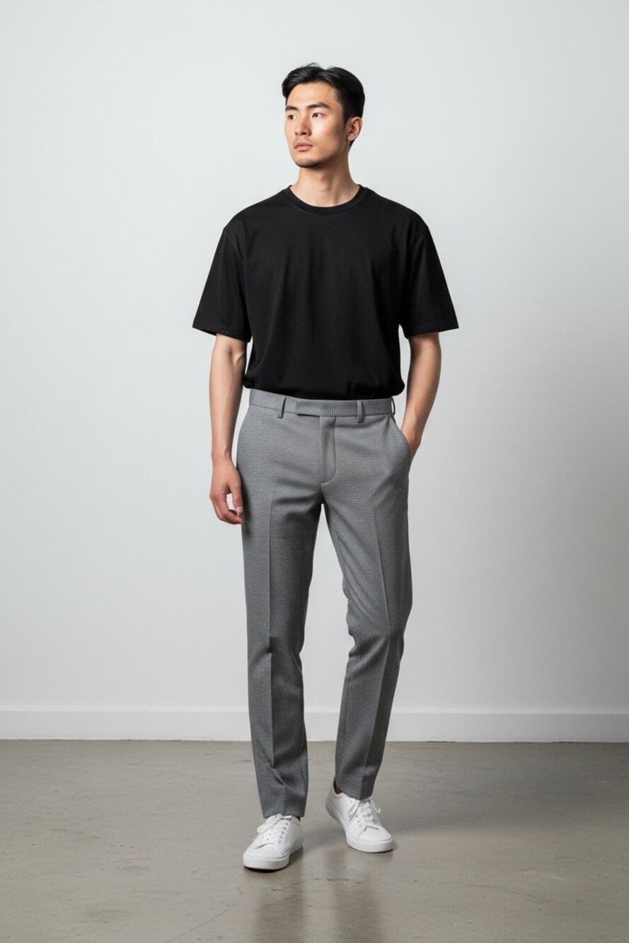 New The Kooples black tiniest squares trousers wool pants slacks sz 44 EU